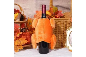 New Product Thanksgiving Harvest Festival Turkey Wine Bottle Cover Indoor Use Restaurant Holiday Decorations