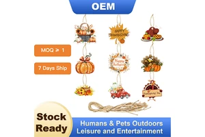 Thanksgiving Autumn Pumpkin Maple Leaf Turkey Hanging Decoration Set-Paper Lightweight Durable Party Ornaments