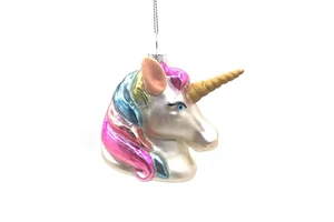 2020 New Product Handmade Christmas Glass unicorn Ornaments