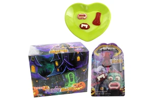 Hot Selling Funny Halloween Monster Tongue Tooth Fruity Flavor Gummy Soft Candy
