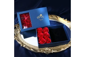 Mothers Day Gifts Valentines Day Gift Luxury Elegant 6pcs Soap Rose Gift Box for Mother Sister Girl Friend