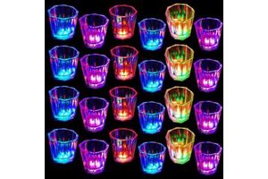 DAMAI Hot Selling Light Plastic Shot Glasses Set LED Glow Battery Powered for Adults Party Birthday Wedding Christmas