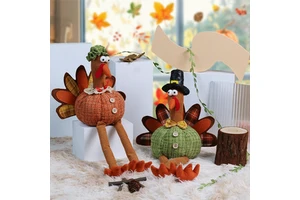 Cute Turkey Plush Stuffed Doll Kit Animals Products Party Suppliers Autumn Fall Home Thanksgiving Decoration