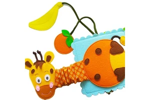 Christmas Thanksgiving Gift Montessori Educational Sensory Personalized Quiet Colorful Felt Giraffe Busy Book Customized Size