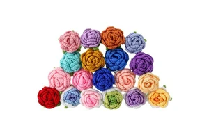 Artificial Crochet Flower Bouquet Handmade with Knitted Roses Designed for Mother's Day Valentine's Day Gifts Home Decoration