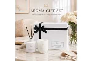 Luxury Reed Diffuser and Scented Candle Gift Set for Home Decor