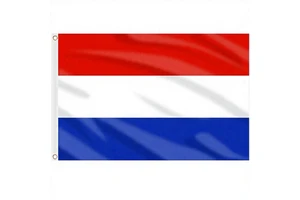 Dutch Flag 3x5 Feet Large 100% Polyester Digital Printed Flag with Brass Eyelets-for for Party Decorations Indoor Outdoor Use