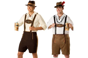 Men's German Bavarian Oktoberfest Costume Set for Halloween Beer Festival & Parties-Includes Suits Lingerie & Top