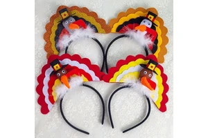 Thanksgiving Feather Turkey Headband Thanksgiving Day Decorations