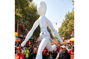 Giant LED Inflatable Walking Puppet Wearable Parade Marionette Costume for Street Carnival Festival Performance