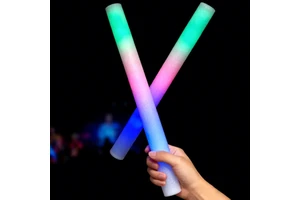 Foam Glow Sticks 3 Modes Colorful LED Flashing Rechargeable Durable Party Supplies for Wedding Raves Concert Back to School