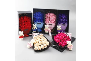 Mother's Day Gift Box with Rose Soap for Birthday Surprise for Girlfriend's Best Friend's Wife Valentine's Day Thanksgiving