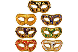New Arrival Handmade PVC Venetian Masquerade Exquisite Carved Half Face 1 Color Letterpress Printed for Halloween Carnival Party