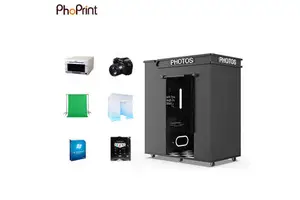 Portable Korean Selfie Photo Booth Instant Printer Self Service Photo Booth For Shopping Malls