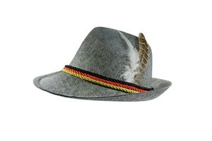 German Alpine Bavarian Oktoberfest Costume Hat with Feather