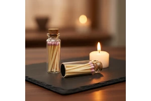 New Custom Colorful Match Sticks In Glass Jar Bottle Matches Wooden Matchsticks In Bottle Candle