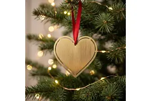Wholesale Christmas Tree Ornaments Custom Laser Cut Metal Stainless Steel Brushed Color Printed Xmas Decorations