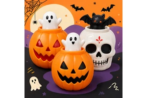 Halloween Pumpkin Ghost Squeeze Pop up Toy Cute Festival Party Favor Gift Supplies