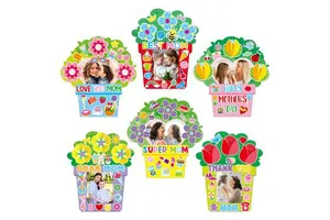 Happy Mothers Day Photo Frame Craft with Stickers Kits for Kids Love You Mom Picture Frame Crafts Mothers Day Gifts