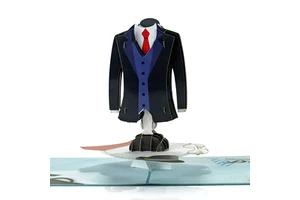 Wholesale 3D Suit Greeting Cards Gift for Dad and Teachers on Father's Day Includes Note and Envelope