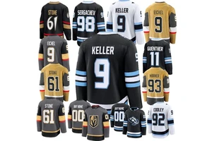 Wholesale Utah Vegas Stitched Name Number #9 Eichel #61 Stone #93 Marner #9 Keller #11 Guenther #92 Cooley Ice Hockey Jersey