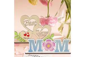 New Mother's Day Holiday Gifts Wooden Ornaments Party Decorations Desktop love Letter Ornaments
