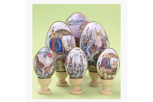 Easter Egg Shaped Metal Tinplate Cookie Canister for Spring Holiday Party Supplies for Crafts Jewelry & Candy Box Storage