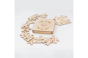 Custom Reusable 12 Reasons Wood Gift Carved Engraving for Mother's Day Home Decor Freestanding Wooden Boxes Wall Signs Art