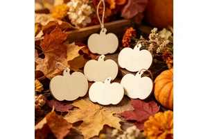 10PCS Fall Thanksgiving Wooden Pumpkin Banners & Garlands with Pumpkin Shapes. for Parties, Dinners, Banquets
