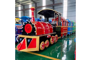 CE Certificate Park 24 Seats Train Fiberglass Sightseeing Train Ride For Theme Park