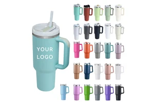 Newest 40oz Brand Tumbler H2.0 Double Wall Stainless Steel Vacuum Stan Large Capacity Christmas Gift Cup With Handle