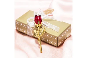 2022 New Release Different Color Crystal Rose Gifts Elegant Wedding Favor and Love Gift Handcrafted Crystal Crafts