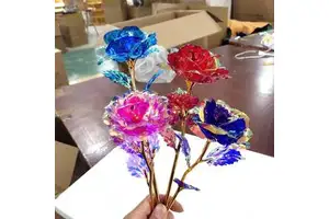 Rose Flower Gifts for Mom Birthday Gifts Colorful Rainbow Enchanted Crystal Flower Mothers Day Ideas Gifts