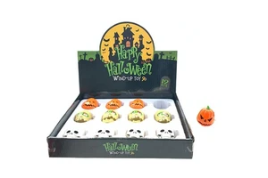 Halloween Gift Toys Cheap Pumpkin Walking Skull Children Party Game Jumping Eye Wind-up Toys