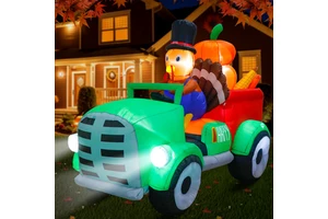 Ourwarm Outdoor 3.5FT Inflatable Thanksgiving Turkey for Party Decoration Christmas Decorations