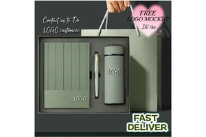 Luxury Corporate Gifts Personalized Gift Sets Custom Logo Notebook Pen Insulated Mug Executive Essentials Business Gift Box