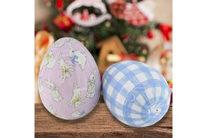 Factory Wholesale Latest Easter Decorative Eggs Wrapped in Fabric Resembling Chicken Eggs, Easter Decorative Egg Ornaments