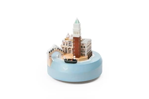 Venice City Carousel Hard Maple Hand Cranked Music Box
