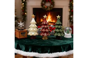 Cross Border New Resin Christmas Tree Ornaments Christmas Decorations Home Decor Handicrafts 3.8x20.3cm Meiyu Brand Stock Direct