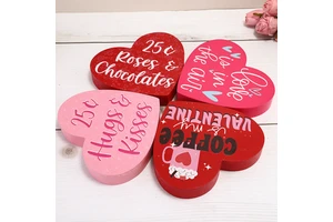 New DIY Valentine's Day Gift Love Decoration Wood Crafts Used for Home and Wedding Decoration