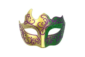 Venetian Half Face for Men Women PVC Carnival for Halloween Mardi Gras Easter Party Prom Bal Couples' Masquerade Costume