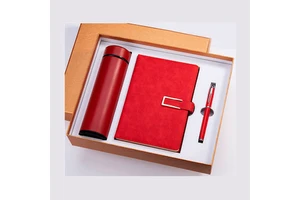 Luxury Business Gift Set Promotional Notebook+Stainless Steel Water Bottle+Ballpoint Pen for Father's Day Men Gift