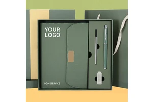 Custom Best Selling Portable Size Premium A5 Leather Notebook Set Custom Logo Pen Gift Box For Client Appreciation Gift