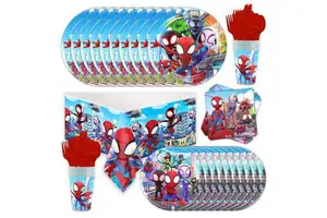 10 Guest Animation Theme Children's Birthday Party Decorative Tableware for Cute Children Boy Birthday Decorations K2047
