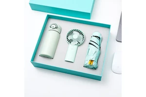 Business Gift Box Set Insulated Cup Portable Fan Sunscreen Umbrella USB Flash Drive Enterprise Customization Father's Day