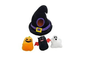 Factory Sales Halloween Pumpkin Toys Cat Teaser Stick Creativity Candy Toy Chew Ghost Toys High Quality