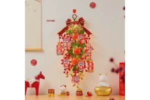 New Year Fortune Red Fruit PVC Handmade Pendant Hanging New Style Horse Year Doorway Spring Festival Housewarming Decorations