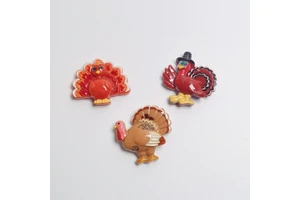 Cute Turkey Thanksgiving Day Resin Charms Thanksgiving Cabochon Resin Flatbacks Fall Harvest Charms for Crafts & Accessories