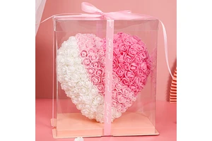 Popular High Quality Valentine's Gift Artificial Foam Red Rose Heart for Christmas New Year Festivities Valentine's Day