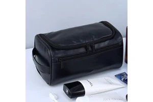 Wholesale Multi Functional Waterproof Grooming Kit Leather Travel Toiletry Bag For Men Toiletry Bag For Men Cosmetic Bag